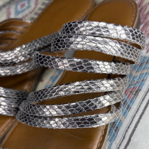 Bundle 2 for 1 Franco Sarto 7m Silver Snakeskin Sandals/XOXO Teal 7 Sandals - Picture 4 of 12
